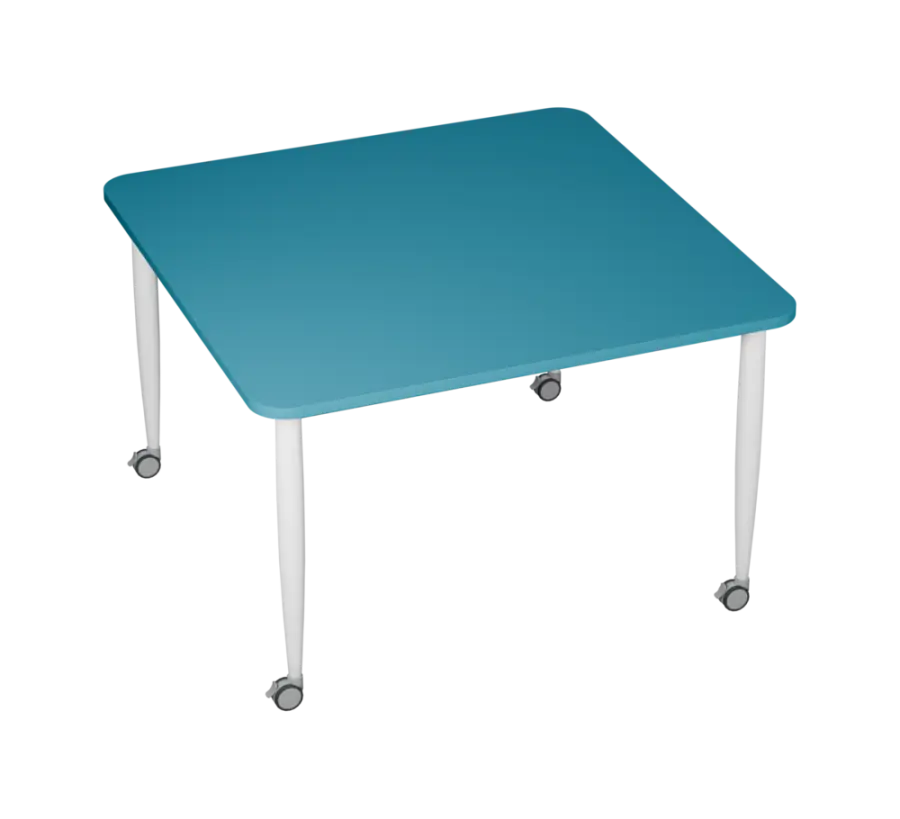 PLAYFORM 226 K modulární hravé stoly, mobilní, výška 750 mm, kovová podnož bílá, deska 25 mm, skandi